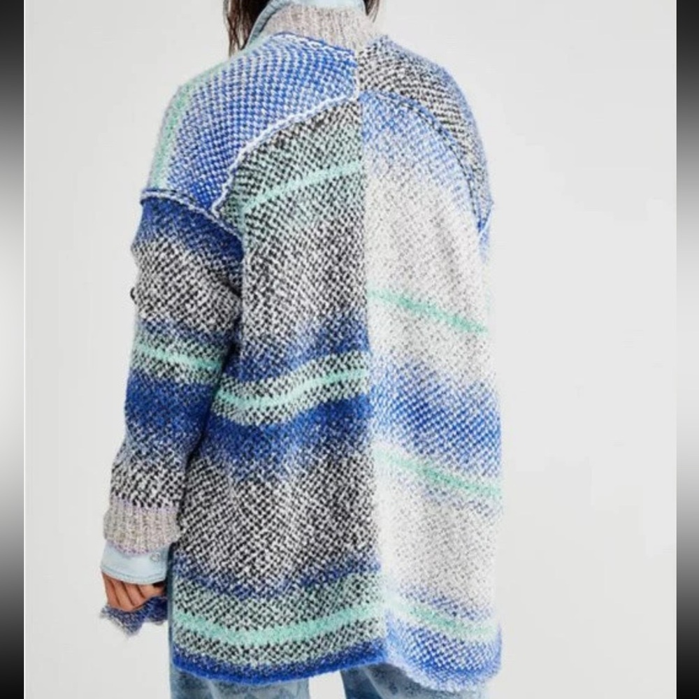 Free People Daydreamer Cardigan Sparkling Seas Size XS Extra Small - Picture 5 of 12